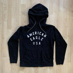 American Eagle Black Hoodie Unisex Size S